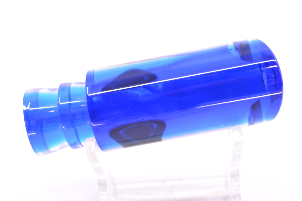 Moyes Lures White MOP Blue Back Taxi Eyes Small Pipe Bomb 9" 2oz