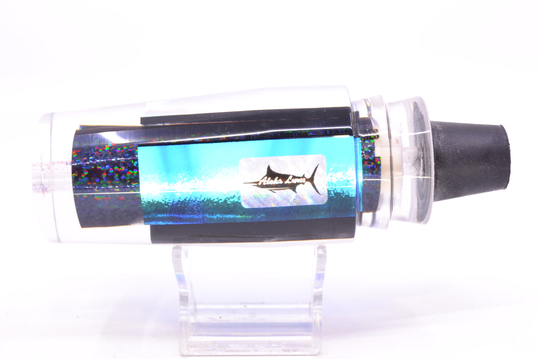 Aloha Lures Green-Purple-Teal Dichro Black Rainbow Sundowner 14" 8oz