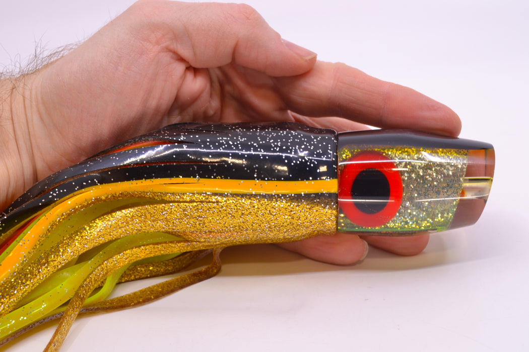 Joe Yee Gold Glitter Black Back Apollo 12" 7.6oz Skirted Black-Gold Near New Pre-Owned