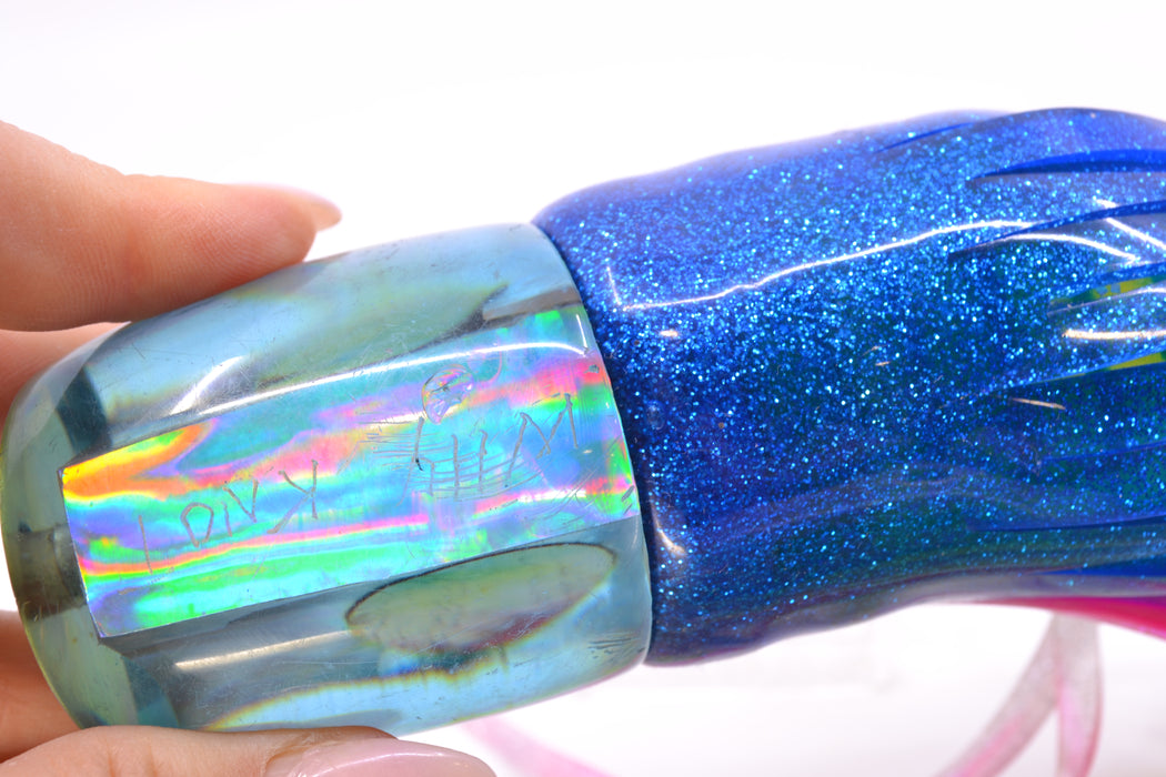 Marlin Magic 80's Ice Blue Real Abalone Smokey Joe 12" 10.5oz Skirted Used Pre-Owned GZE