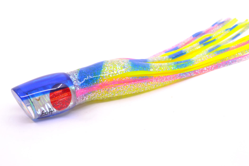 Marlin Magic White Awabi Blue Back Red Eyes Small Ruckus 9" 5oz Skirted Blue Bars/Chart