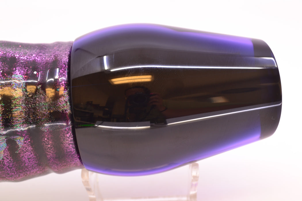 Moyes Lures Purple Mirrored Black Back XL Sumo 16" 20.5oz Skirted Purple Aurora