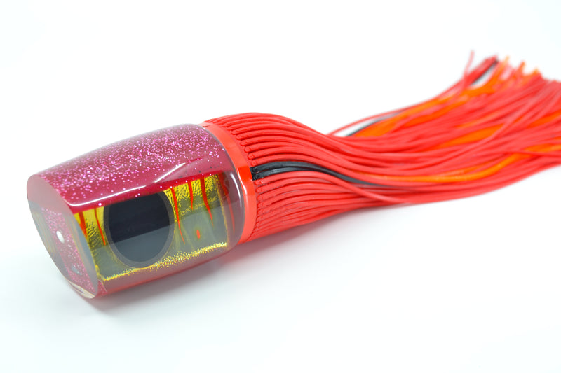 Amaral Lures Gold Chrome-Mirrored Orange Stripes Red Back Ta'aroa 14" 9oz