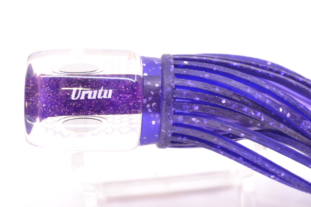 Amaral Lures Purple Pearl Rainbow Scale Black-Silver Eyes Urutu 8" 1.6oz Purple/Lavender