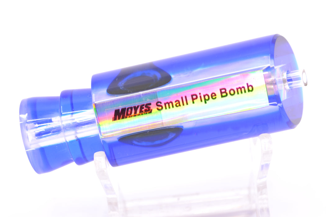 Moyes Lures White MOP Blue Back Taxi Eyes Small Pipe Bomb 9" 2oz