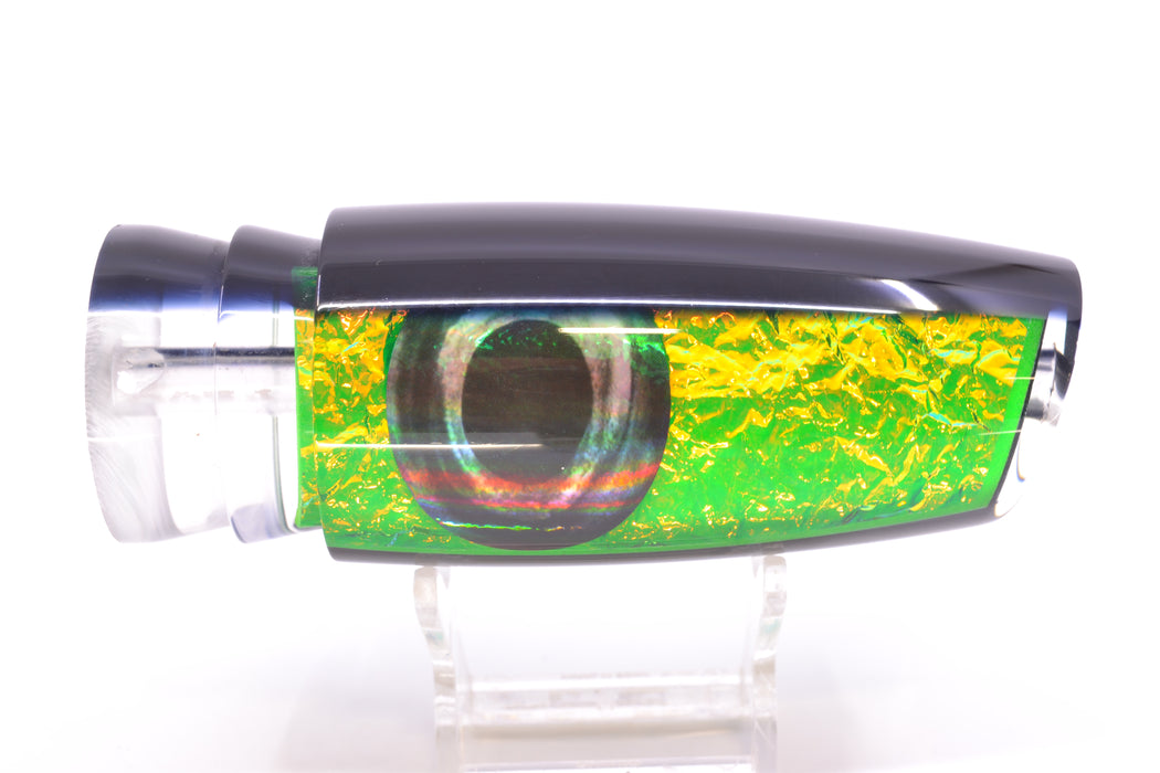 Moyes Lures Green Dichro Black Back Taxi Eyes Large Plunger 14" 8.2oz GZE