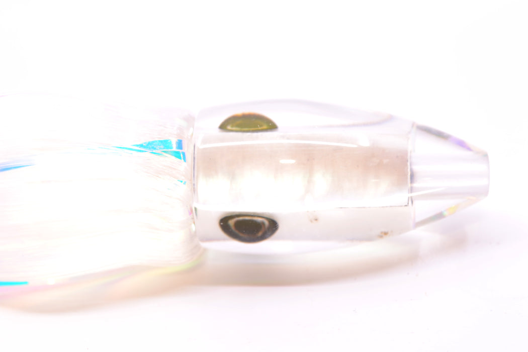 Moyes Lures White MOP Poon 5" 1.3oz Skirted White Hair