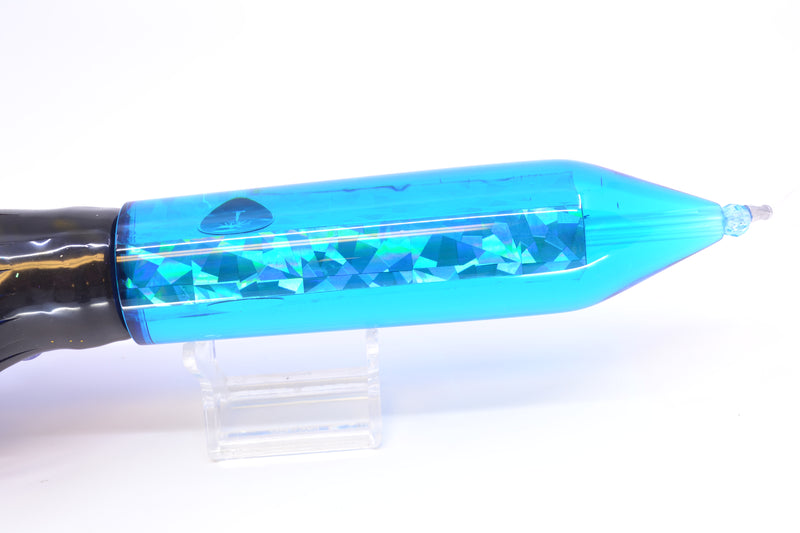 Palmetto Lures Ice Blue Rainbow Flake Countdown 12" 18oz Skirted Black-Purple/Blue
