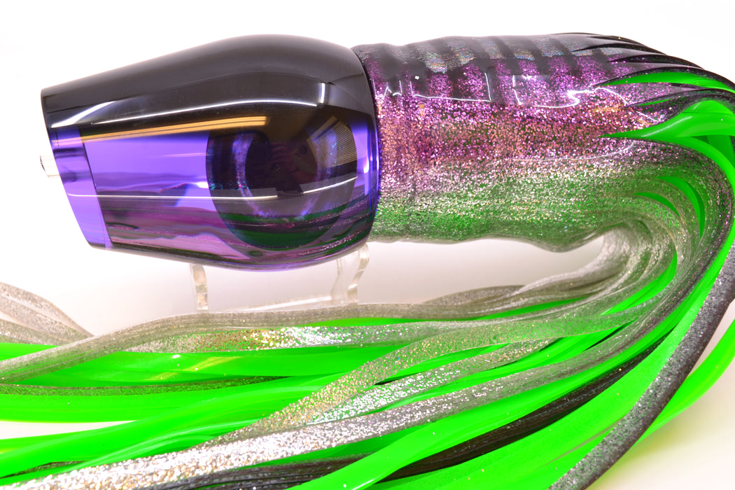 Moyes Lures Purple Mirrored Black Back XL Sumo 16" 20.5oz Skirted Purple Aurora