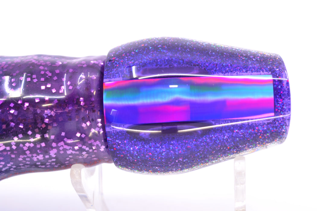 Moyes Lures Silver Rainbow Purple-Silver Back Taxi Eyes Medium Sumo 12" 6.8oz Skirted