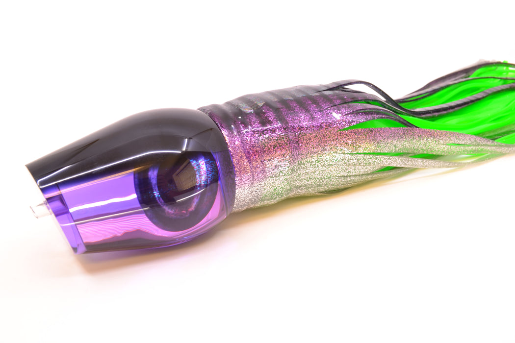 Moyes Lures Purple Mirrored Black Back XL Sumo 16" 20.5oz Skirted Purple Aurora