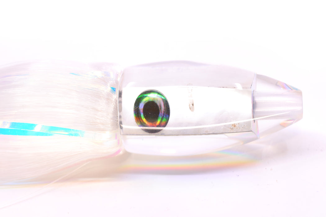 Moyes Lures White MOP Poon 5" 1.3oz Skirted White Hair