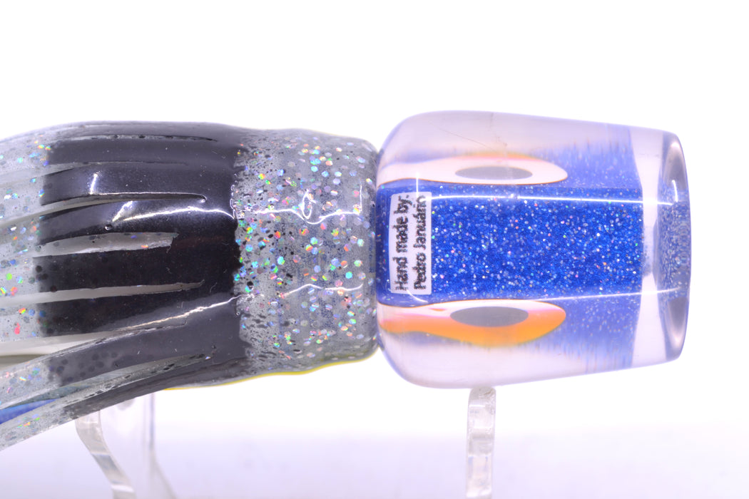 Azores Lures Blue Glittered Pearl Black-Gold Eyes Tuna Feast 9" 3oz Skirted