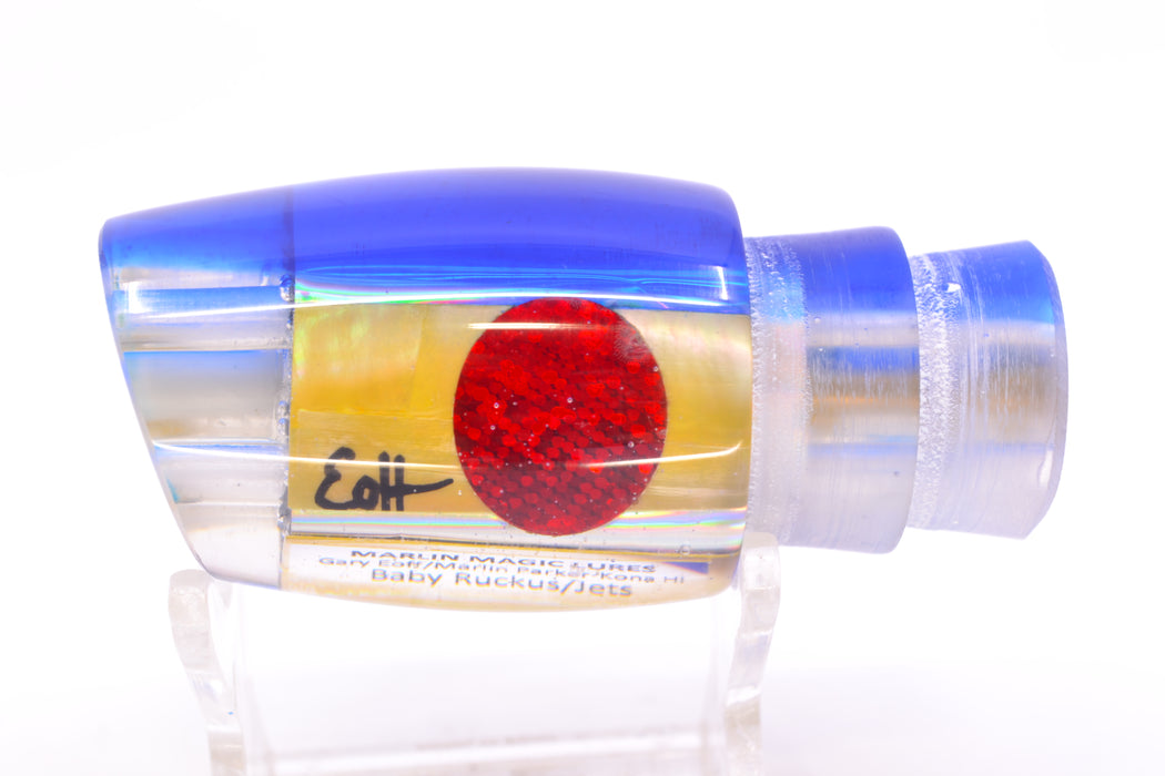 Marlin Magic Lures Golden MOP Blue Back Red Eyes 4-Hole Baby Ruckus 10" 4oz