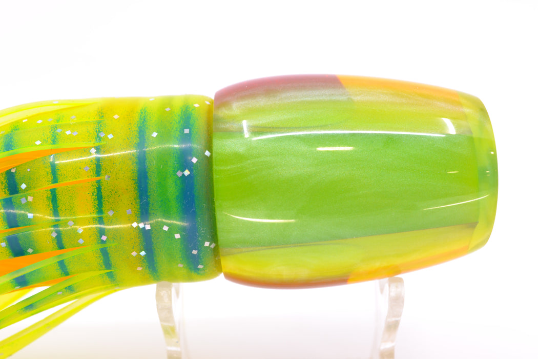 Crane Lures Yellow Rainbow Scale Green Back Short Nosed Slant 10" 7.7oz New Pre-Owned GZE