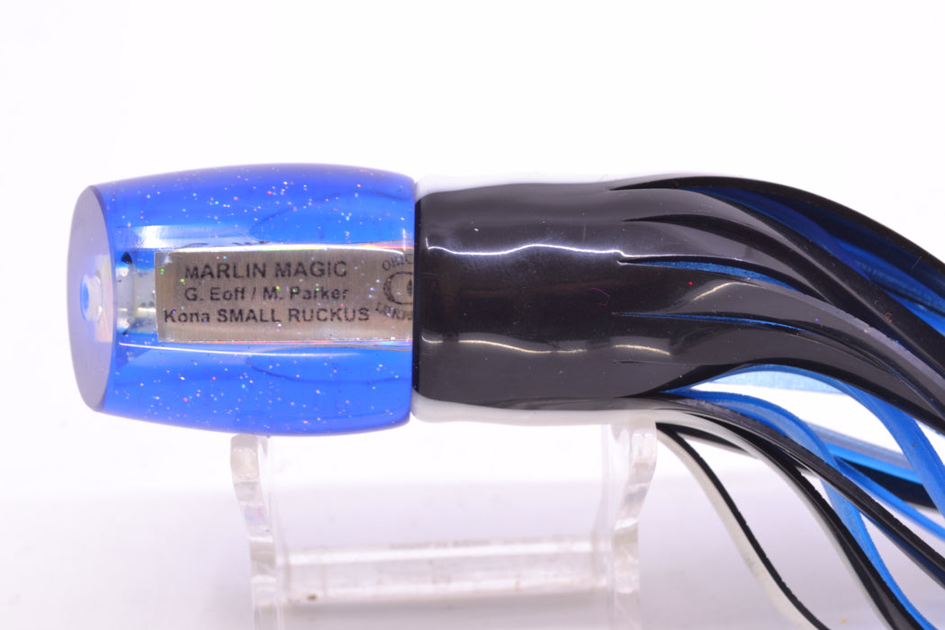 Marlin Magic White MOP Blue Back Taxi Eyes Small Ruckus 9" 5oz Skirted White Aurora