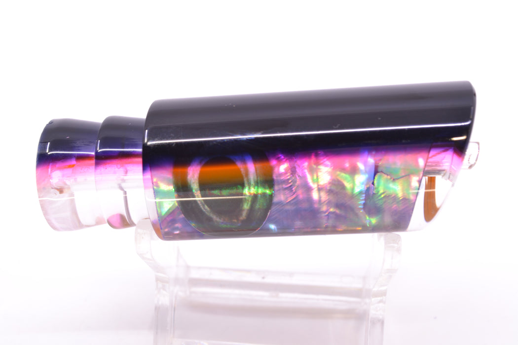 Moyes Lures Rainbow MOP Black-Pink Back Taxi Eyes Small Pipe Bomb 9" 2oz