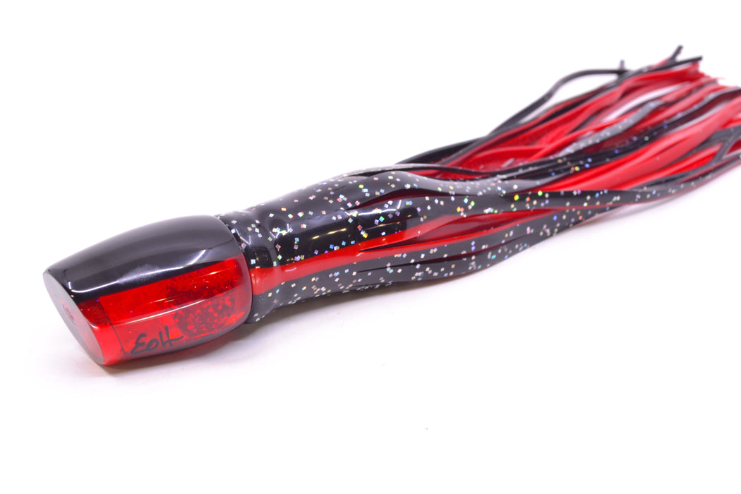 Marlin Magic Red MOP Black Back Red Eyes Small Ruckus 9" 5oz Skirted Black/Red GZE