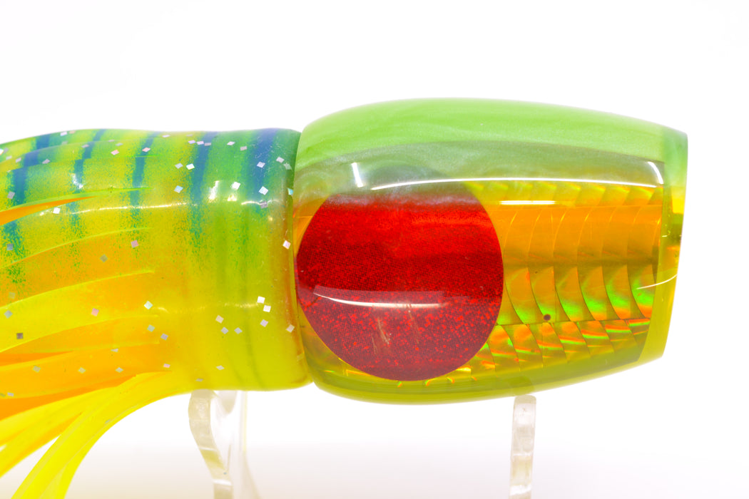 Crane Lures Yellow Rainbow Scale Green Back Short Nosed Slant 10" 7.7oz New Pre-Owned GZE