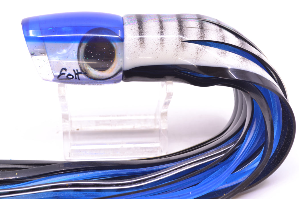 Marlin Magic White MOP Blue Back Taxi Eyes Small Ruckus 9" 5oz Skirted White Aurora