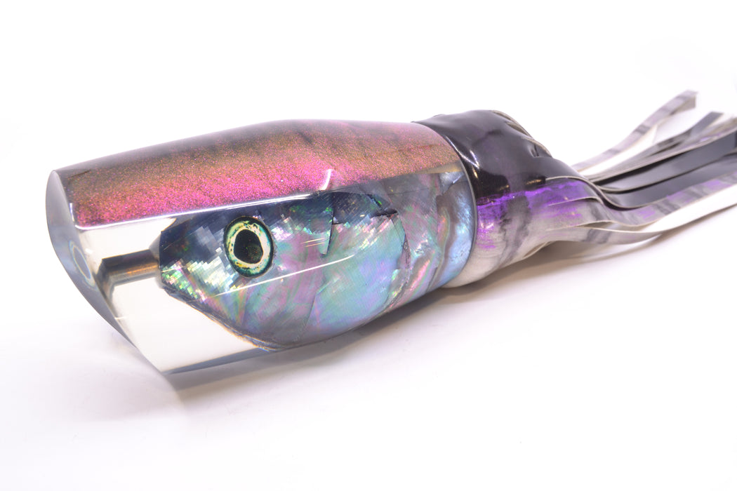 Ali'i Kai Lures Blue-Purple Abalone Shell Purple Back Fish Head Torta Teaser 34oz FT Vinyl