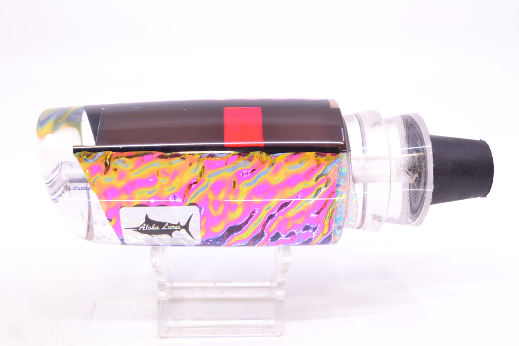 Aloha Lures Purple Rainbow Dichro Black-Pink Rainbow Back Smash Bait 14" 9.5oz