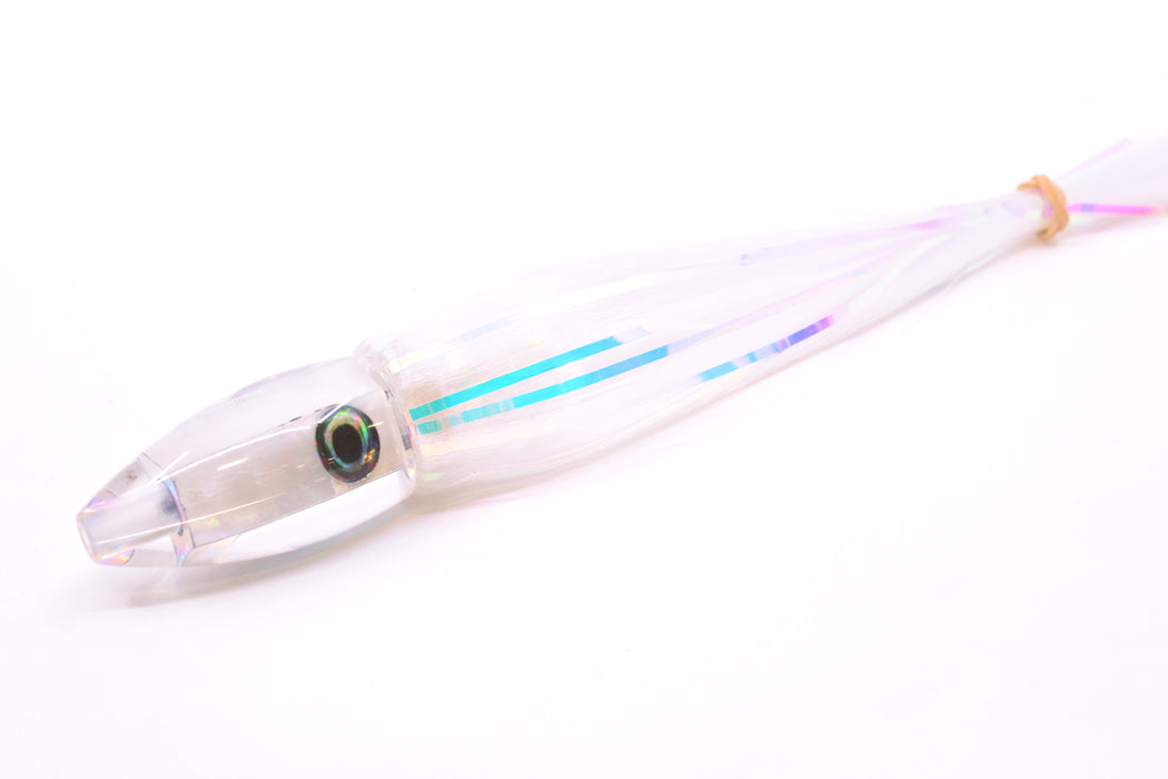 Moyes Lures White MOP Poon 5" 1.3oz Skirted White Hair