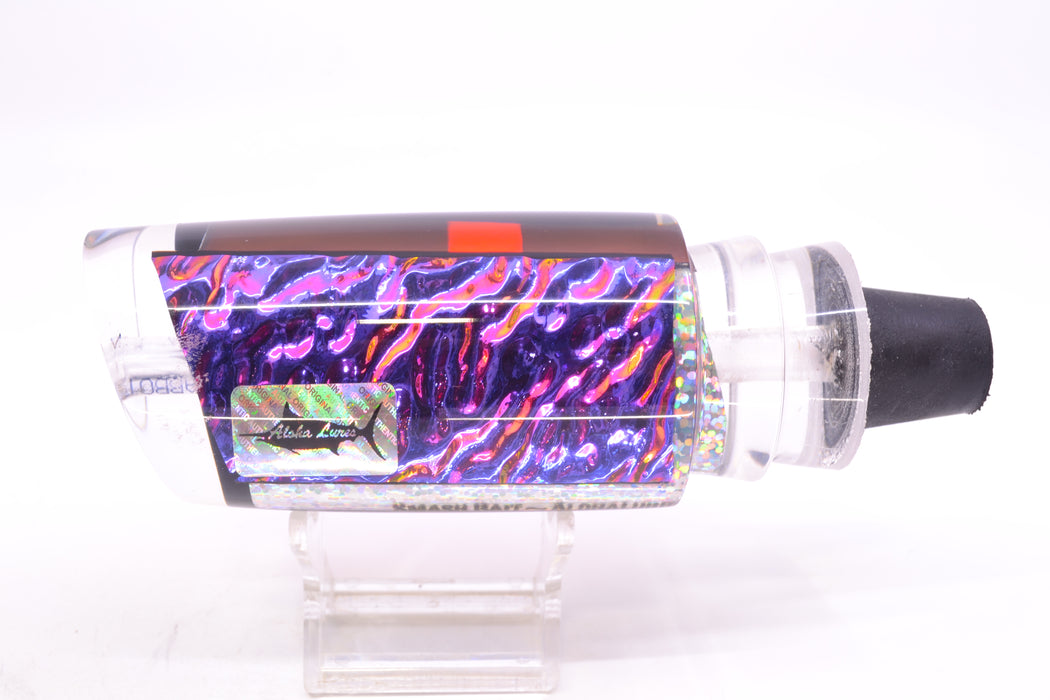 Aloha Lures Purple Rainbow Dichro Black-Pink Rainbow Back Smash Bait 14" 9.5oz