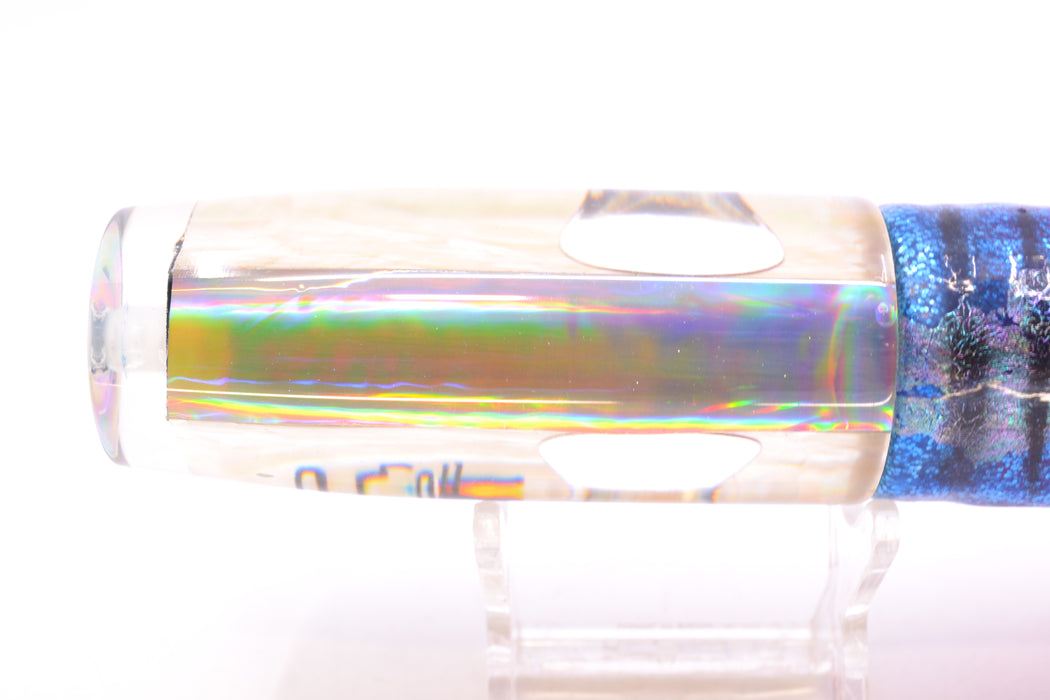 Marlin Magic White Awabi Taxi Eyes Large Hard Head 12" 7oz Skirted Blue Aurora/Pink