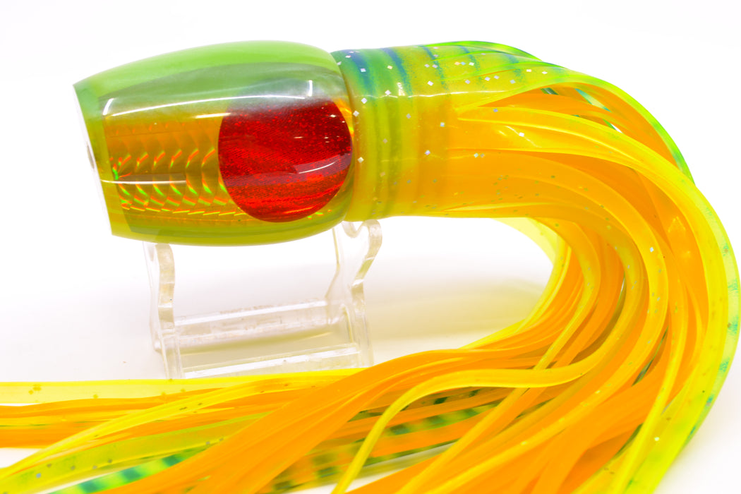 Crane Lures Yellow Rainbow Scale Green Back Short Nosed Slant 10" 7.7oz New Pre-Owned GZE