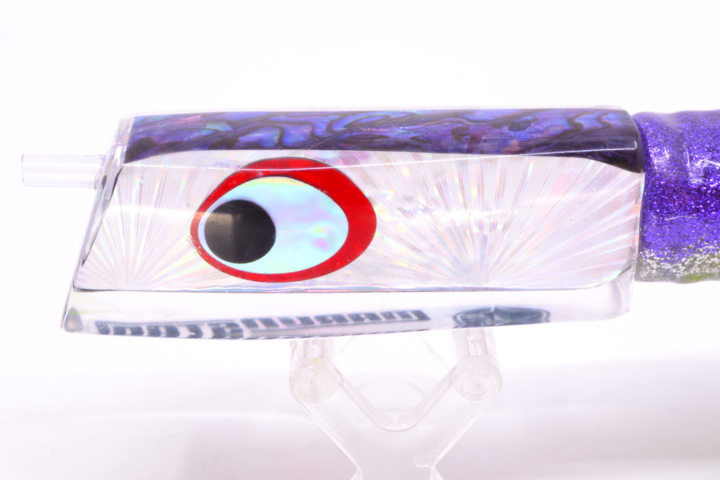 Marlinstar Silver Starburst-Purple Paua Lead Medium Tomahawk FMJ 9"+ 11.4oz Skirted GZE