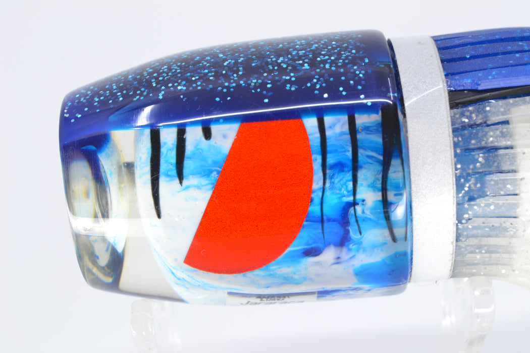 Amaral Lures White-Blue Pearl Black Stripes Blue Back Jararaca 12" 4oz Blue-Clear *BLEMISH* GZE