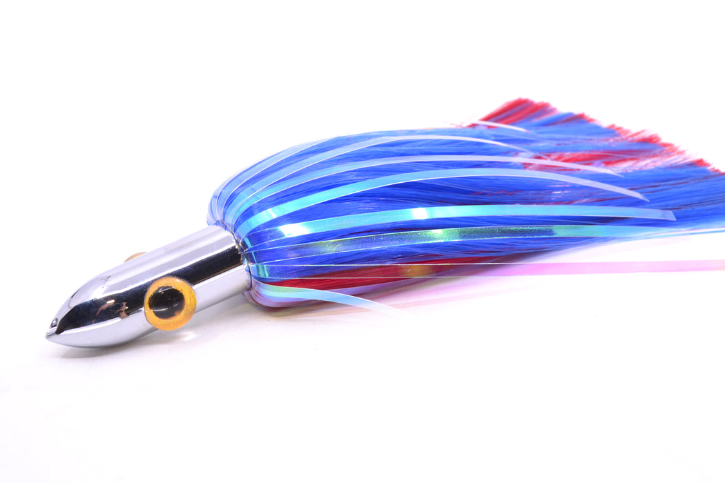 Iland Lures Blue-Red Flash Hair Chrome Head