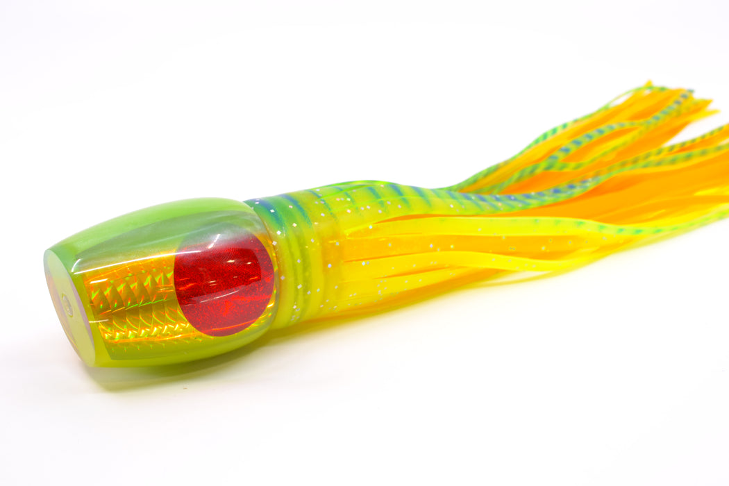 Crane Lures Yellow Rainbow Scale Green Back Short Nosed Slant 10" 7.7oz New Pre-Owned GZE