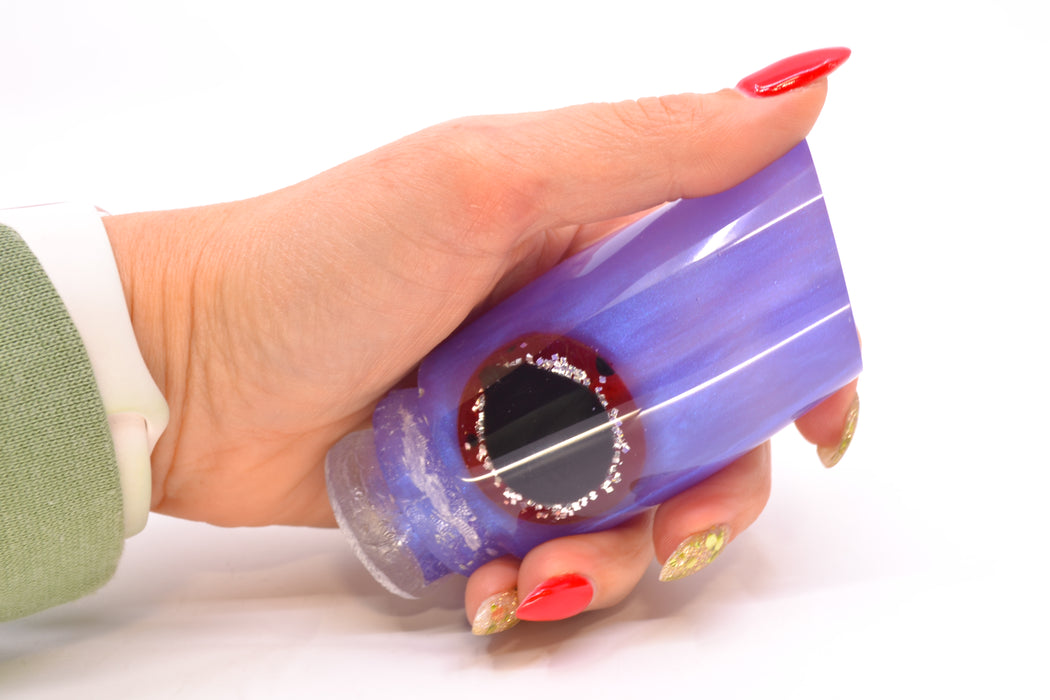 Joe Yee Lures by KEGZ Purple-Blue Pearl Black-Silver-Red Eyes 501 12" 5oz