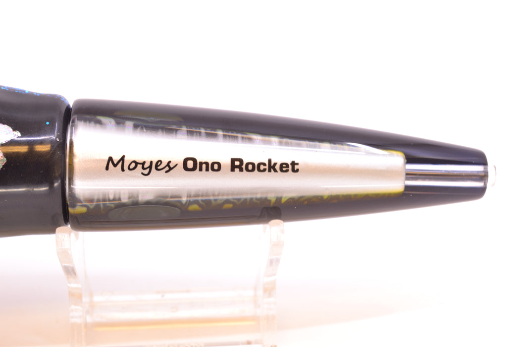 Moyes Lures Yellow-Silver Aurora Black Back Ono Rocket 9" 8oz Skirted Yellowfin