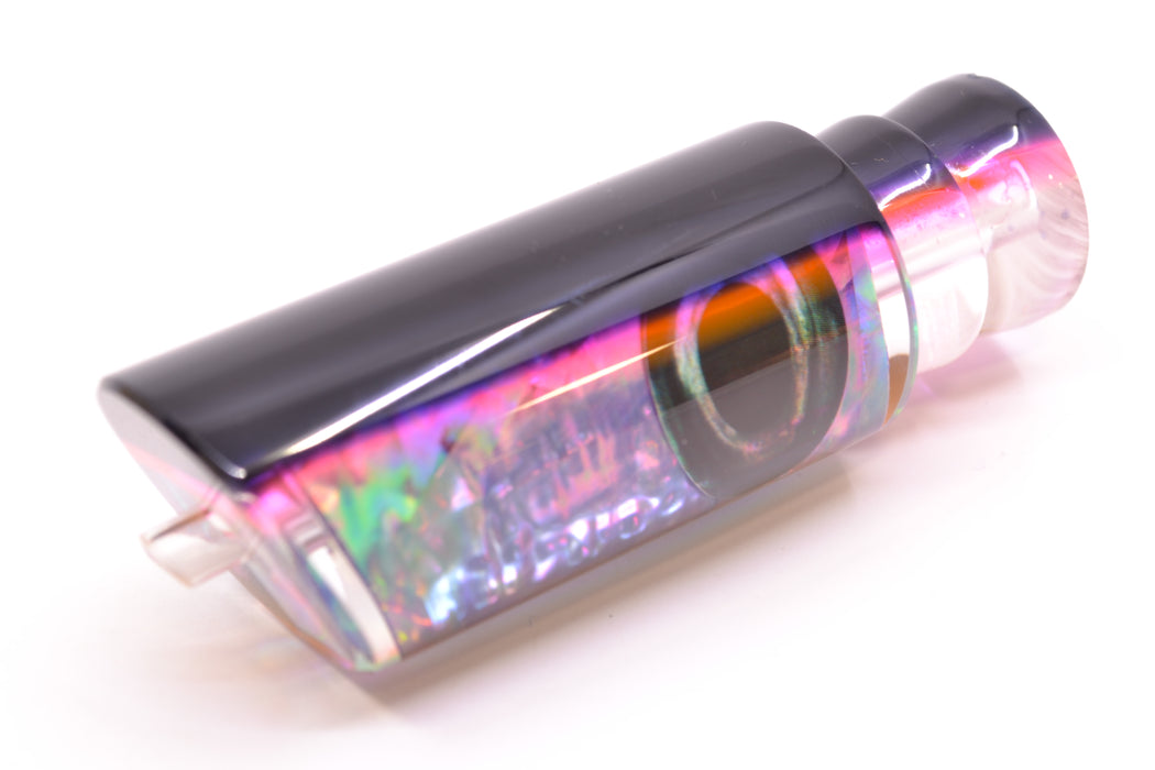 Moyes Lures Rainbow MOP Black-Pink Back Taxi Eyes Small Pipe Bomb 9" 2oz