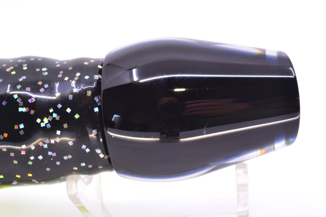 Moyes Lures Paua Shell Black Back Taxi Eyes Medium Sumo 12" 6.8oz Skirted Magic Johnson