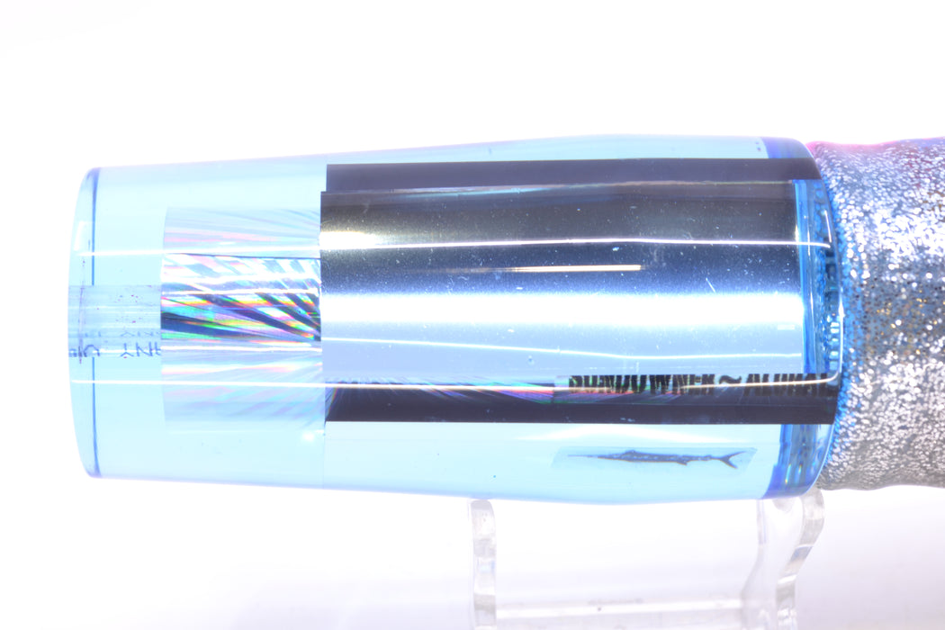 Aloha Lures Ice Blue Mirrored Rainbow Starburst Sundowner 14" 11.5oz Skirted Silver-Blue/Pink