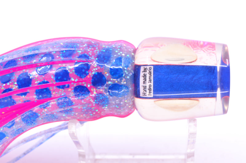 Azores Lures Pink Oil Slick Blue Back Black-Silver Eyes Tuna Feast 9" 3oz Skirted
