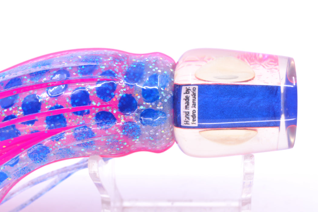 Azores Lures Pink Oil Slick Blue Back Black-Silver Eyes Tuna Feast 9" 3oz Skirted