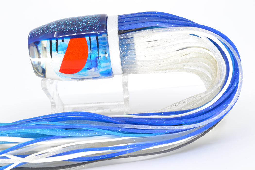 Amaral Lures White-Blue Pearl Black Stripes Blue Back Jararaca 12" 4oz Blue-Clear *BLEMISH* GZE
