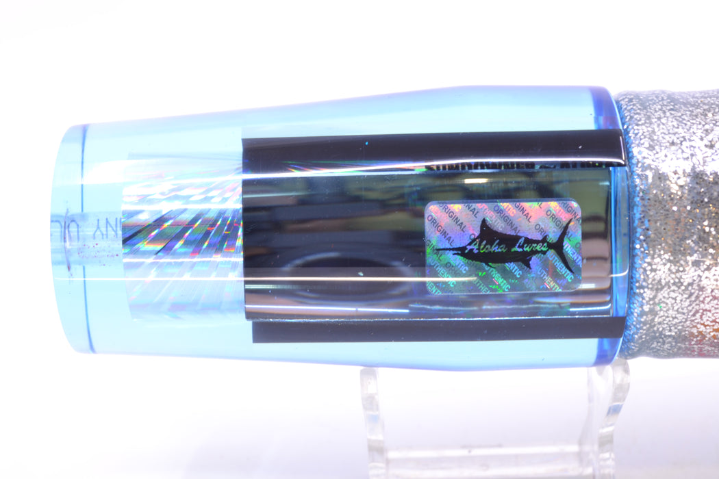 Aloha Lures Ice Blue Mirrored Rainbow Starburst Sundowner 14" 11.5oz Skirted Silver-Blue/Pink