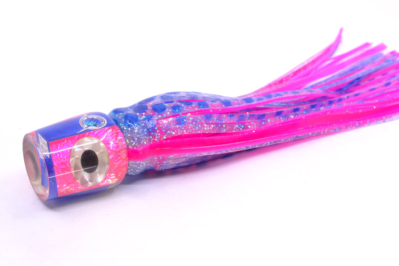 Azores Lures Pink Oil Slick Blue Back Black-Silver Eyes Tuna Feast 9" 3oz Skirted