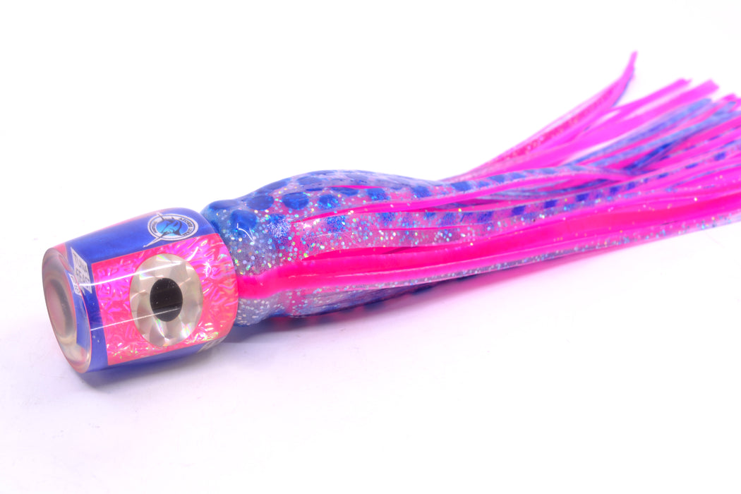 Azores Lures Pink Oil Slick Blue Back Black-Silver Eyes Tuna Feast 9" 3oz Skirted