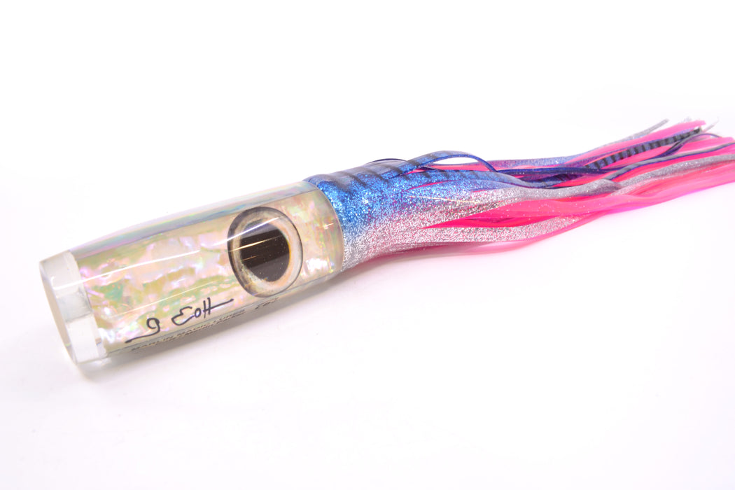 Marlin Magic White Awabi Taxi Eyes Large Hard Head 12" 7oz Skirted Blue Aurora/Pink
