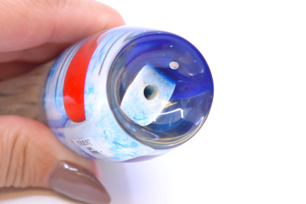 Amaral Lures White-Blue Pearl Black Stripes Blue Back Jararaca 12" 4oz Blue-Clear *BLEMISH* GZE