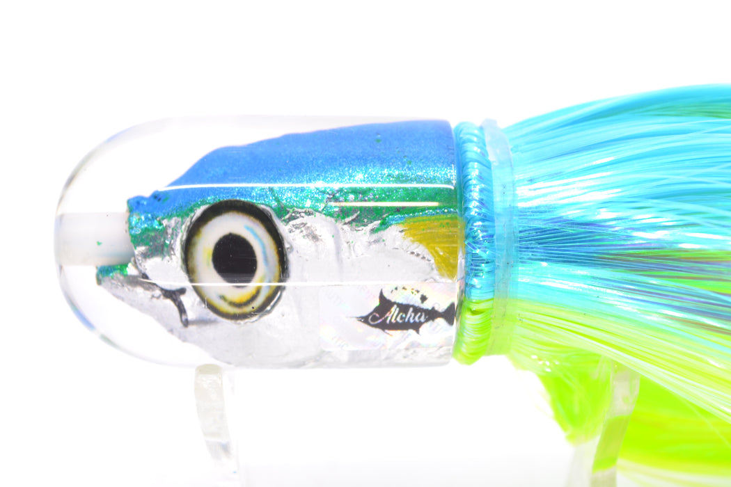Aloha Lures Ice Blue-Green Back Yellow Fins Magic Malolo 9" 4oz Strobez Ice Blue-Green