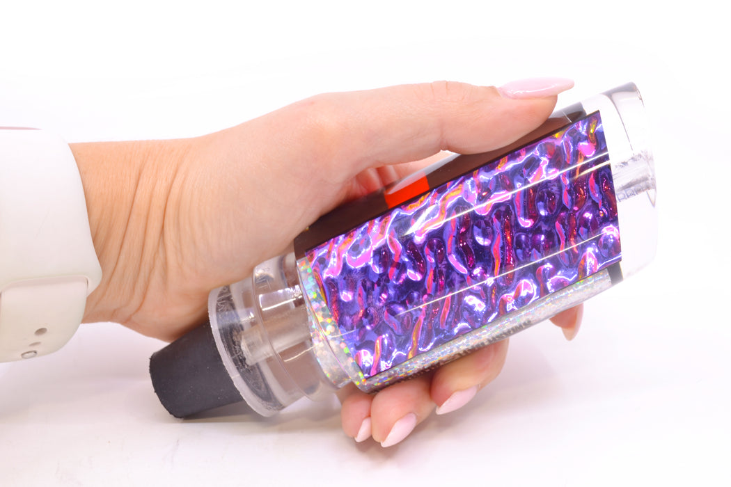 Aloha Lures Purple Rainbow Dichro Black-Pink Rainbow Back Smash Bait 14" 9.5oz