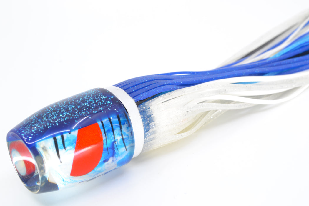 Amaral Lures White-Blue Pearl Black Stripes Blue Back Jararaca 12" 4oz Blue-Clear *BLEMISH* GZE